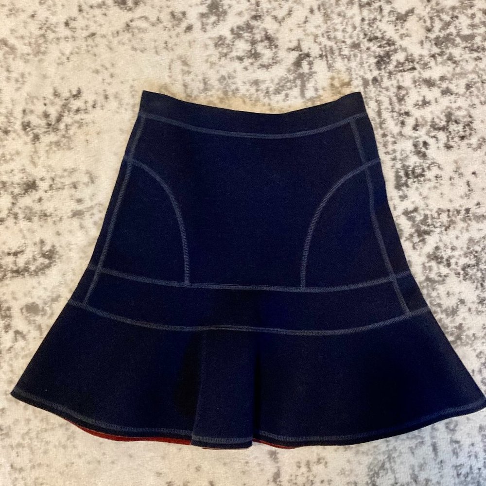 J. Crew Flared Neoprene Scuba Surf Skirt XXS Navy